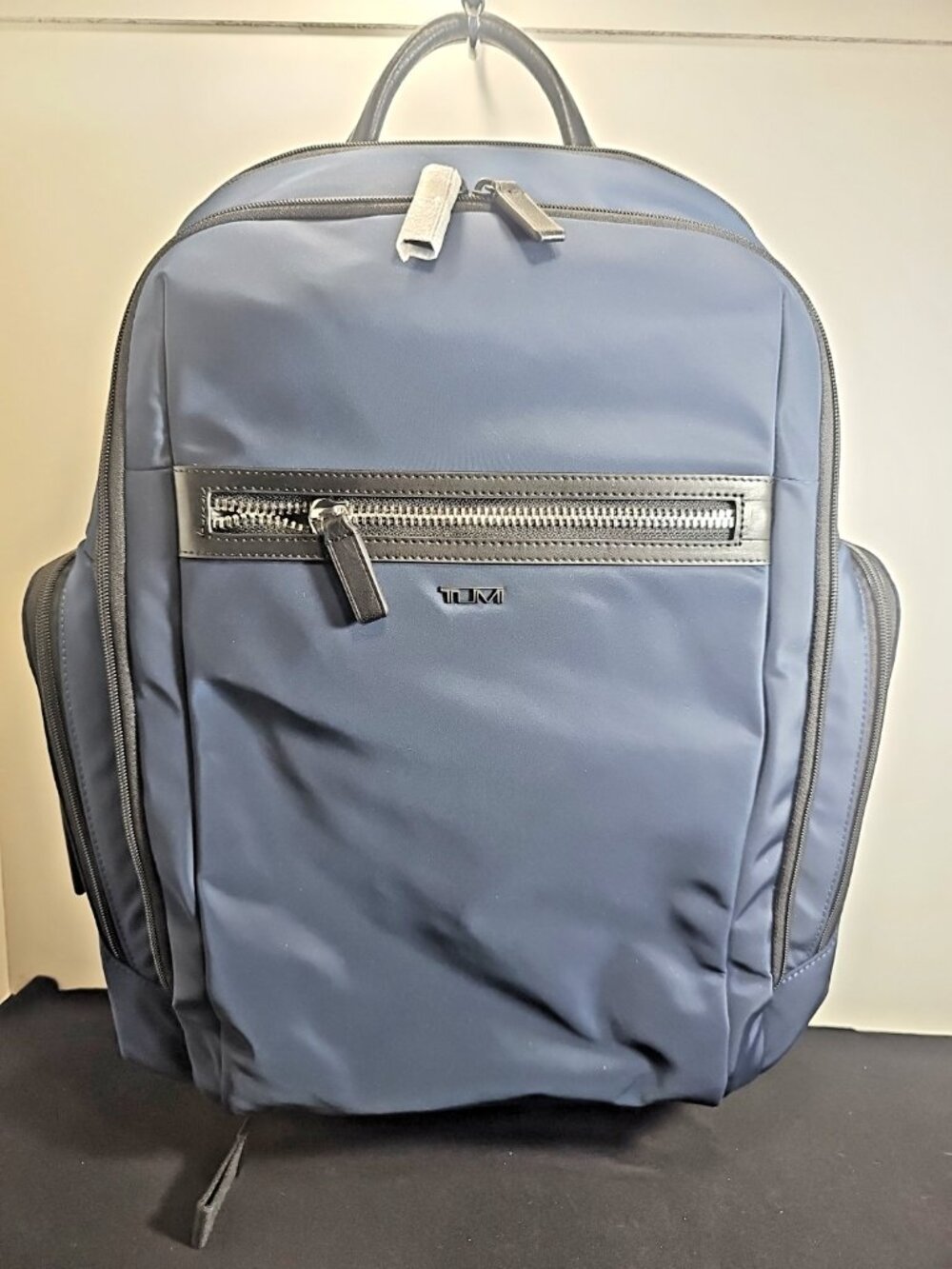 Tumi Benson Smooth Polyester 153143-1596 Large Laptop Backpack in Navy Blue -NWT